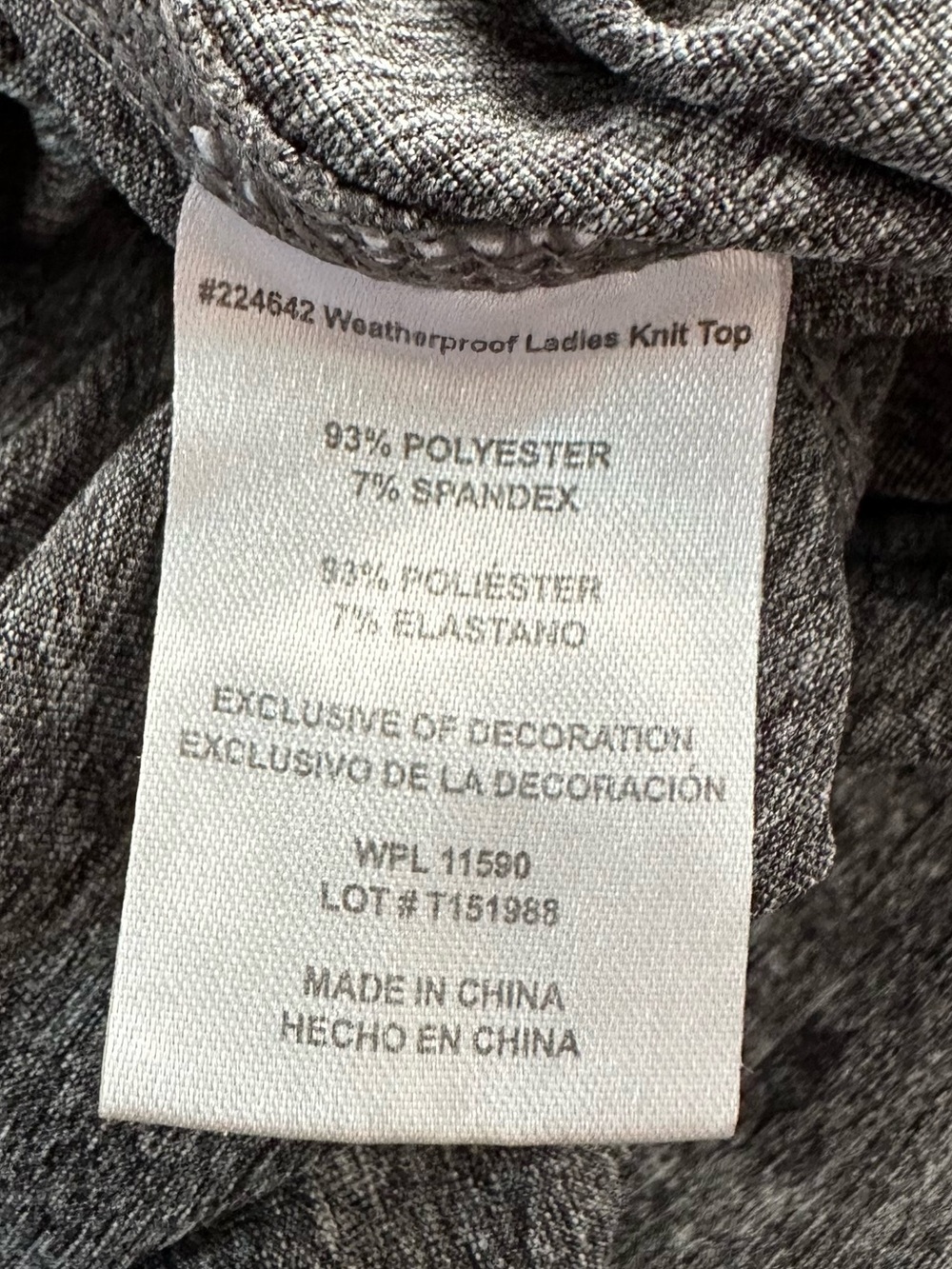 Weatherproof Gray Racerback Tank Top - Picture 5 of 5